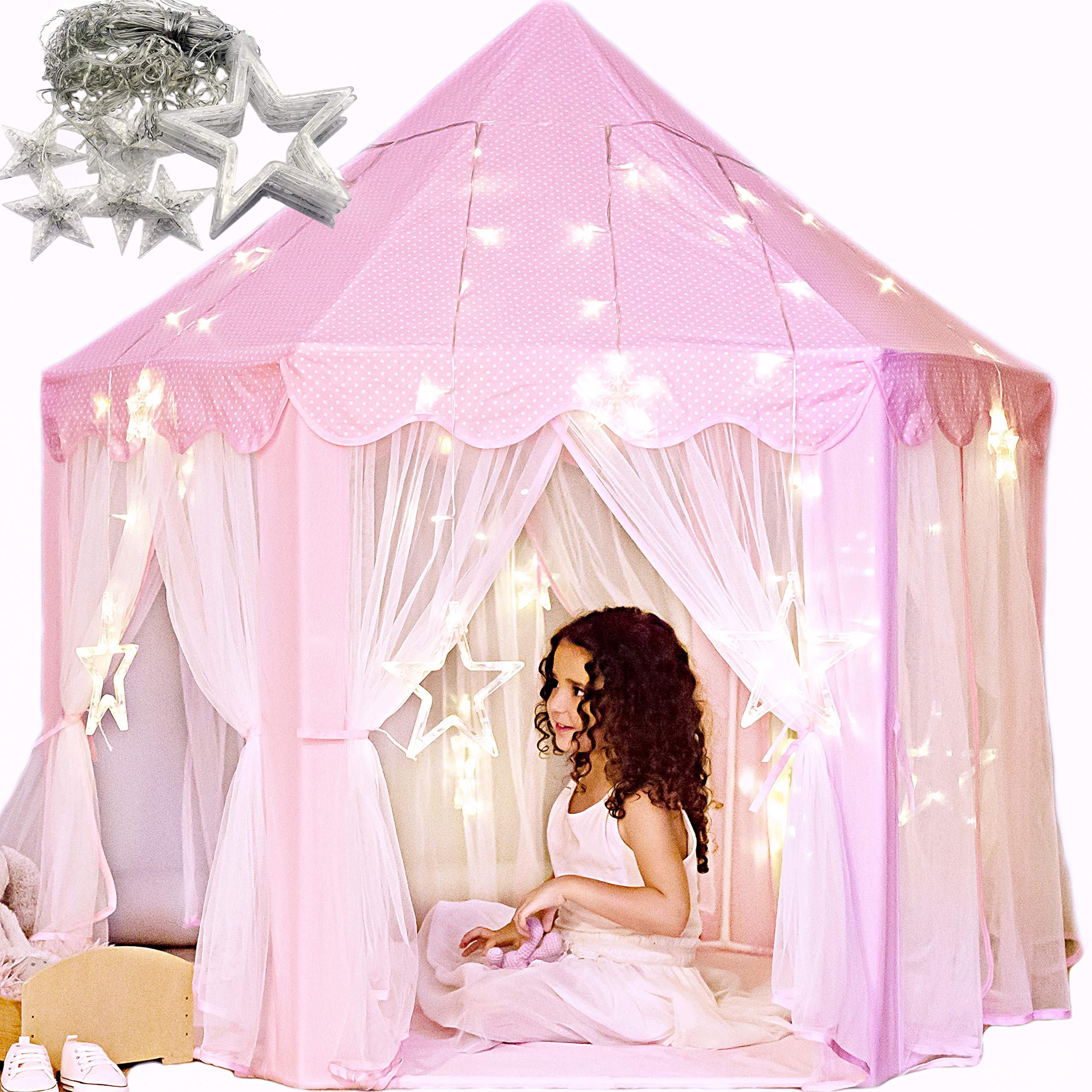 Perfectto Design princess castle tent ready for assembly and imaginative indoor play