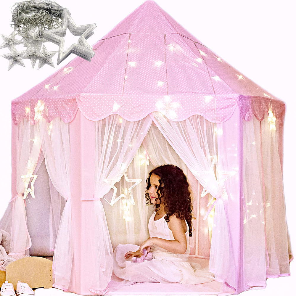 Perfectto Design princess castle tent ready for assembly and imaginative indoor play