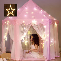 Nap time retreat inside the Perfectto Design princess castle tent