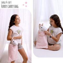 Perfectto Design Unicorn Doll with White Tutu—versatile dress-up piece for kids.