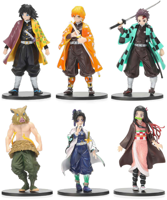 Perftsaly 6-piece action figures set for display and imaginative play.