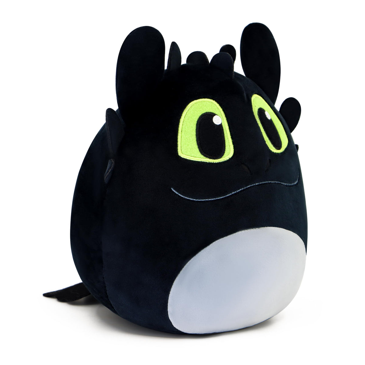 Periyholev Black Dragon plush with round body for cozy hugs