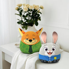 Periyholev gray rabbit police plush ideal desk decor