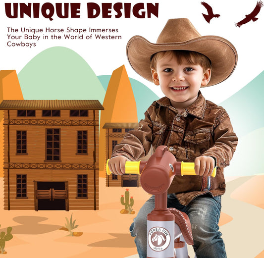 PerKidern cushioned saddle ensures comfortable, secure riding for little feet.