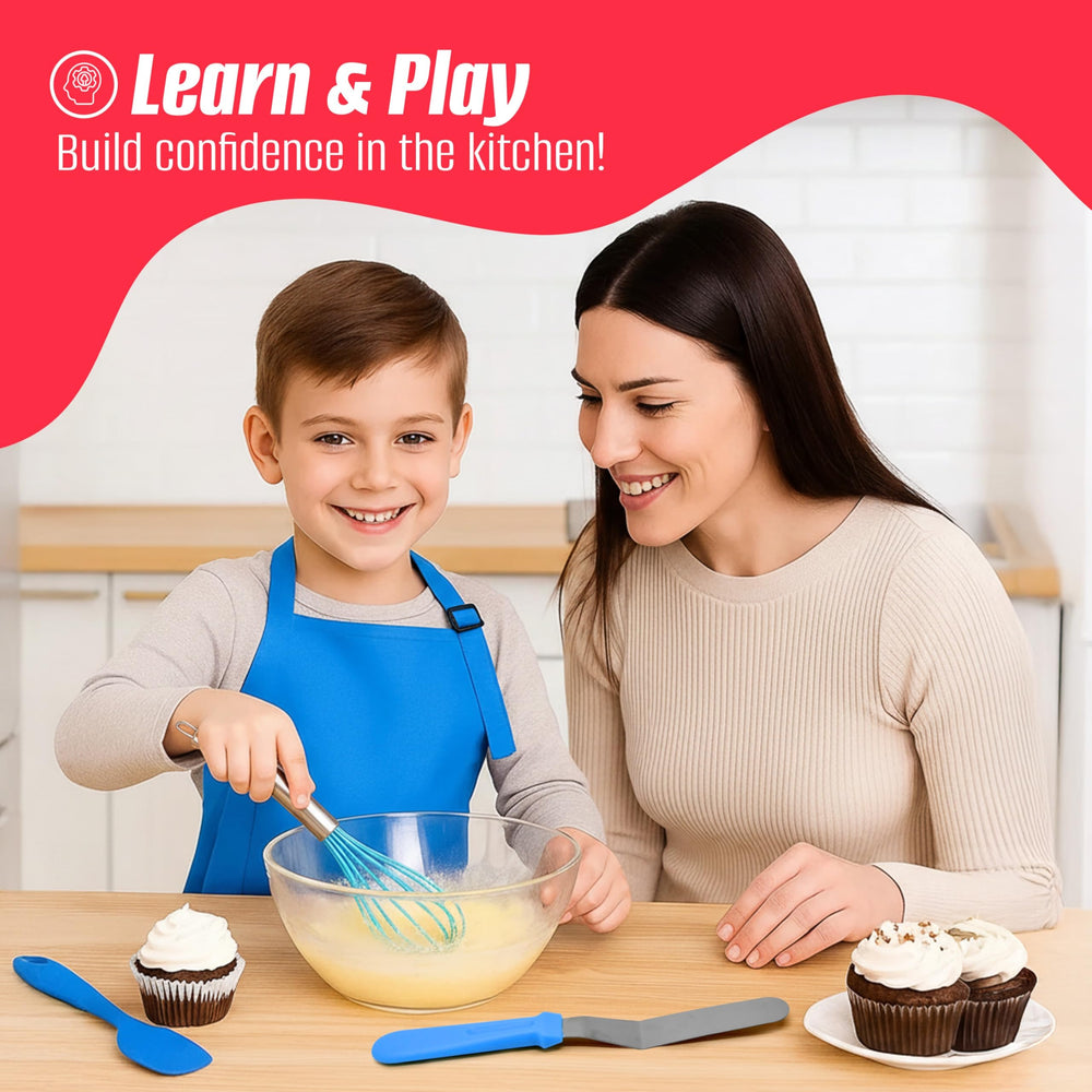 PERLLI kid-friendly apron with breathable fabric for mess-free baking sessions