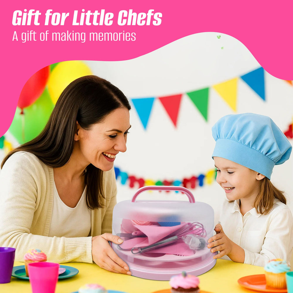 PERLLI washable apron keeps kids comfy and clean during baking adventures.