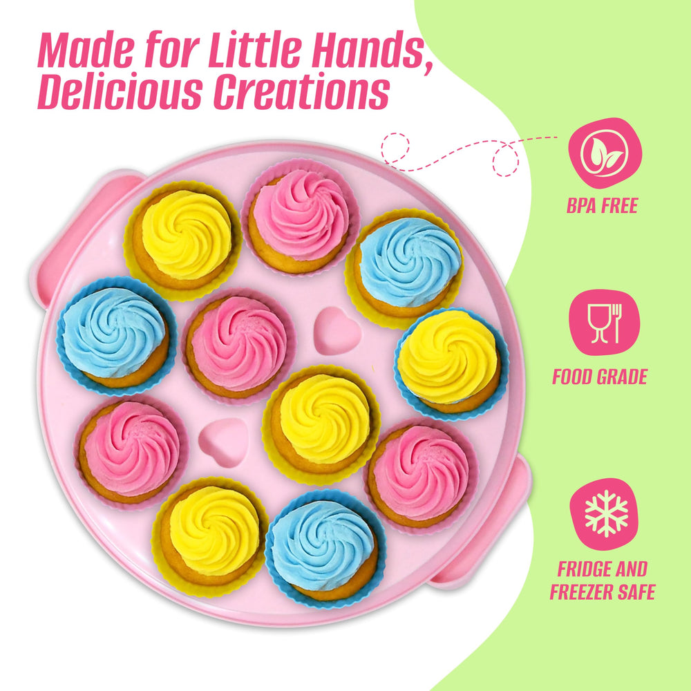 PERLLI cake cups provide safe, kid-sized bakeware and neat results.