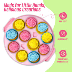 PERLLI cake cups provide safe, kid-sized bakeware and neat results.