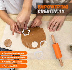 PERLLI Kids Real Cooking Set kid-sized apron adds authentic chef vibe.