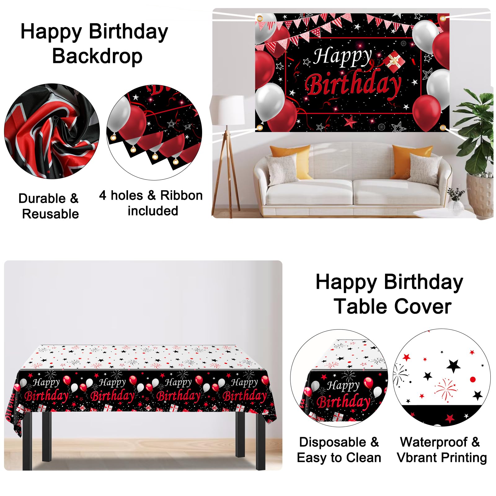 Perpetily black star foil balloons elevate party style.