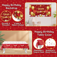 Perpetily gold foil balloons offer a chic metallic glow.