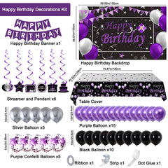 Perpetily happy birthday banner backdrop for photo-ready celebrations