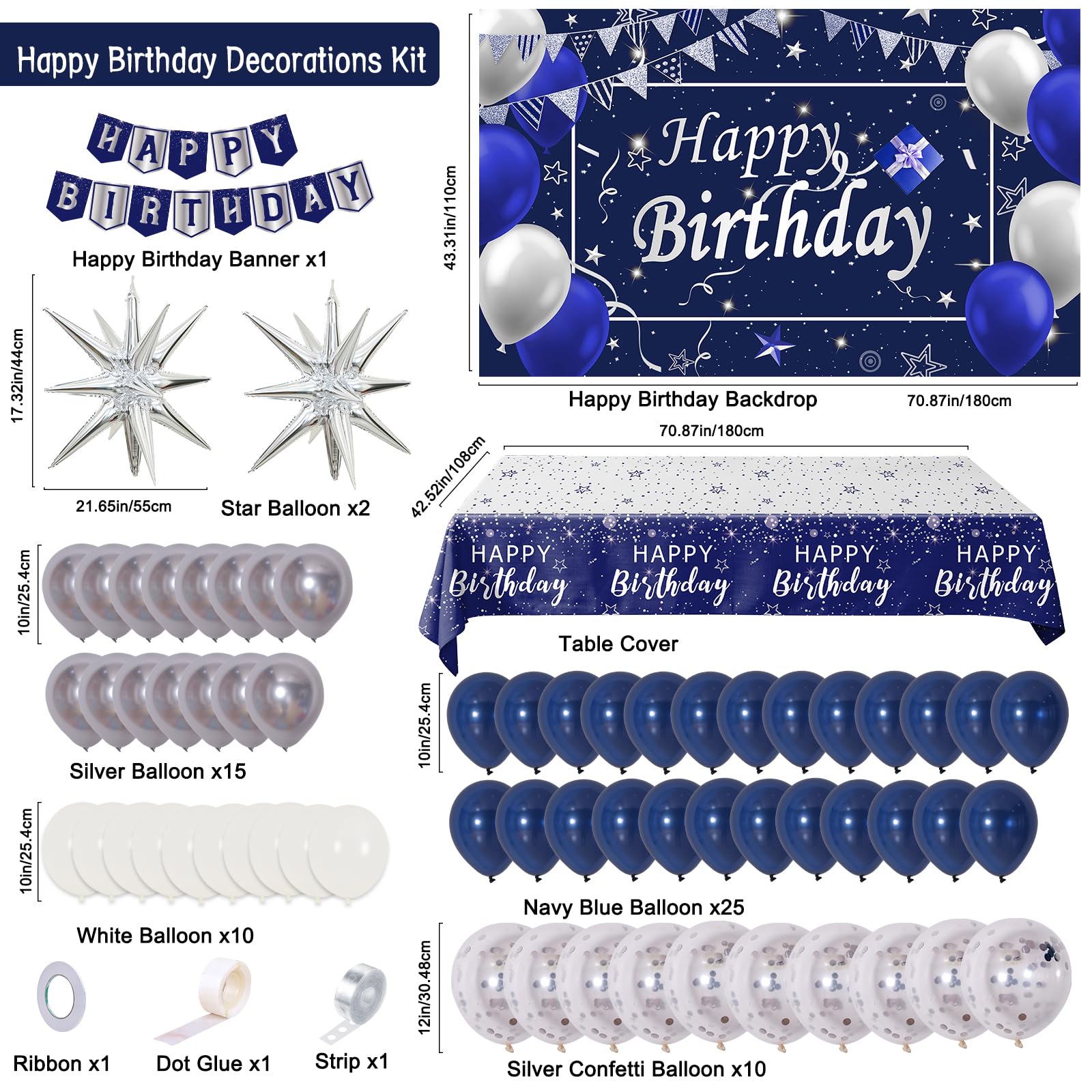 Perpetily happy birthday banner, easy to hang for instant celebration.