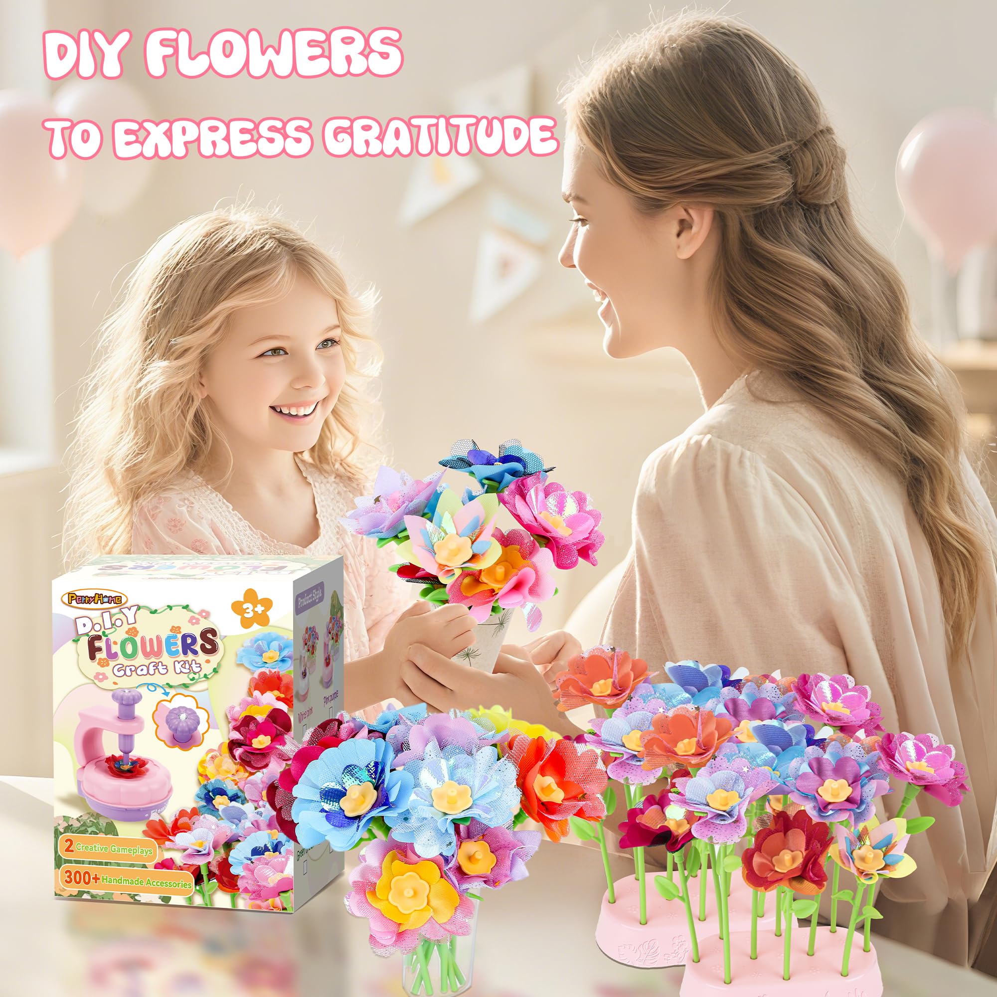 PERRYHOME Connectors support flexible bouquet designs for varied play ideas