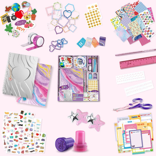 PERRYHOME DIY Journal Kit pages interior highlight bleed-resistant paper for smooth writing.