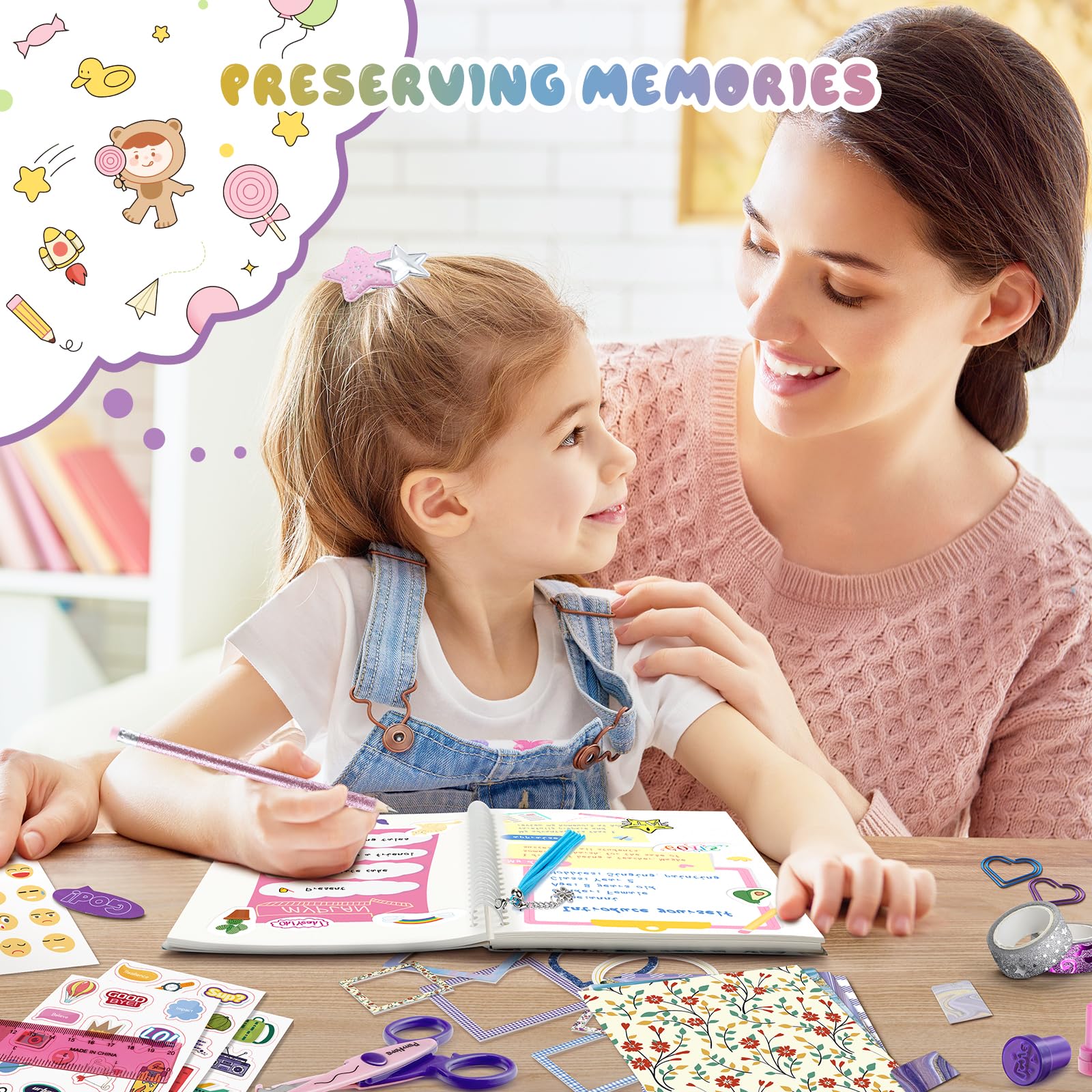 PERRYHOME DIY Journal Kit pens and tapes offer bright accents and easy decorating.