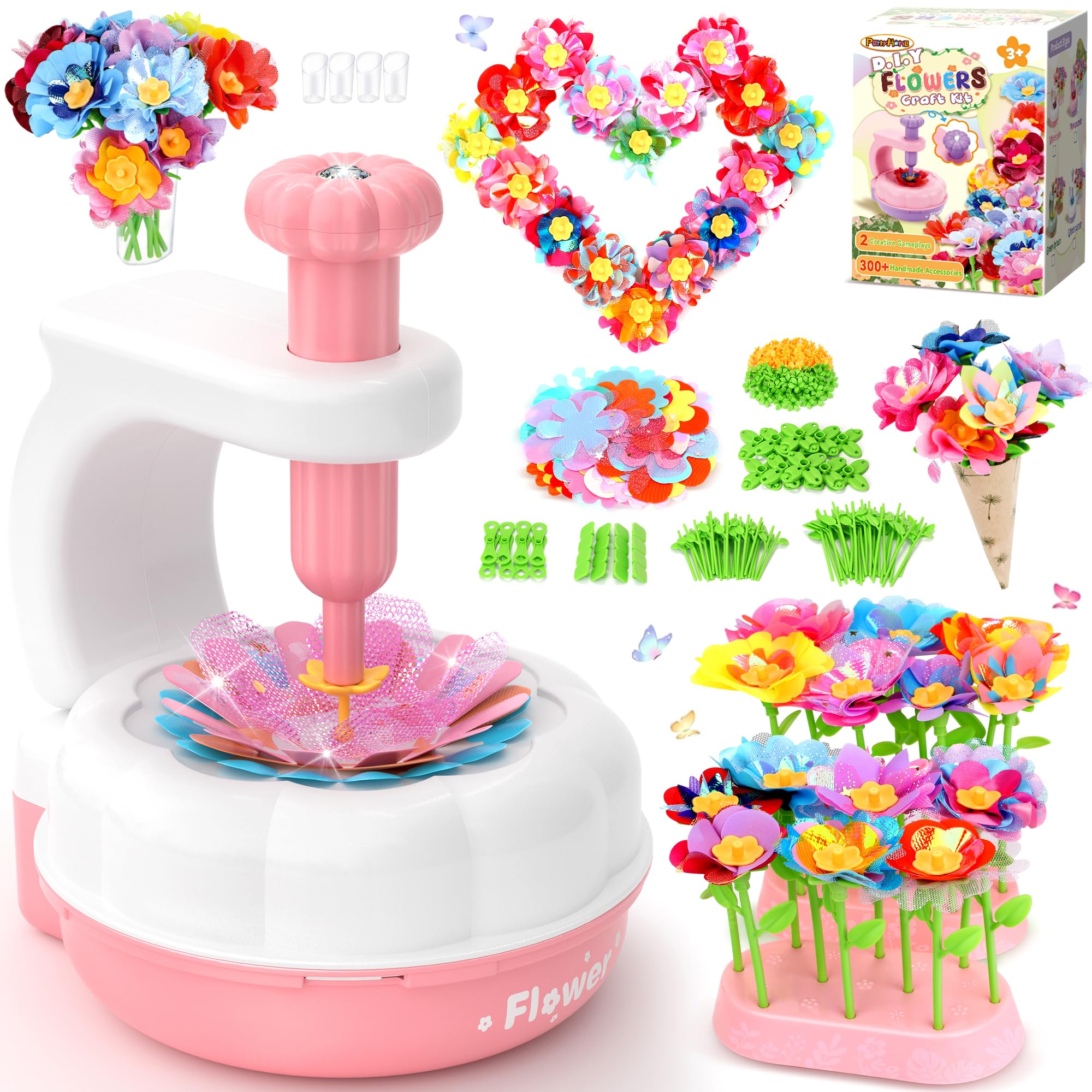 PERRYHOME Fabric Flower Bouquets petals inspire imaginative play and easy bouquet display