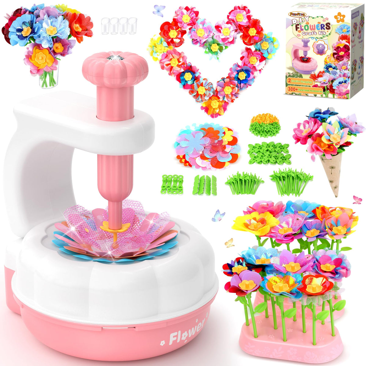 PERRYHOME Fabric Flower Bouquets petals inspire imaginative play and easy bouquet display