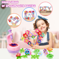 PERRYHOME base and frames help kids assemble complete fabric flower bouquets.