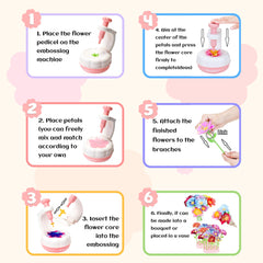 PERRYHOME Flower bases and cups help showcase finished blooms attractively
