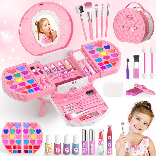 PERRYHOME kid makeup set 57pc complete kit with vibrant colors for imaginative play.