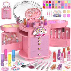 PERRYHOME Kids Makeup Set unicorn palette for imaginative dress-up play