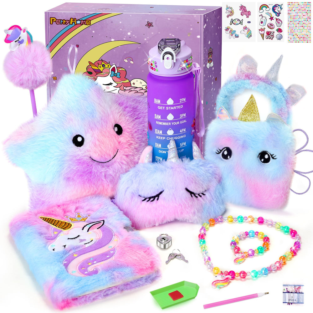 Perryhome Unicorn gifts glowing star pillow adds magical comfort during bedtime.