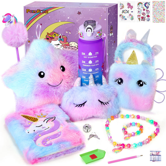 Perryhome Unicorn gifts glowing star pillow adds magical comfort during bedtime.
