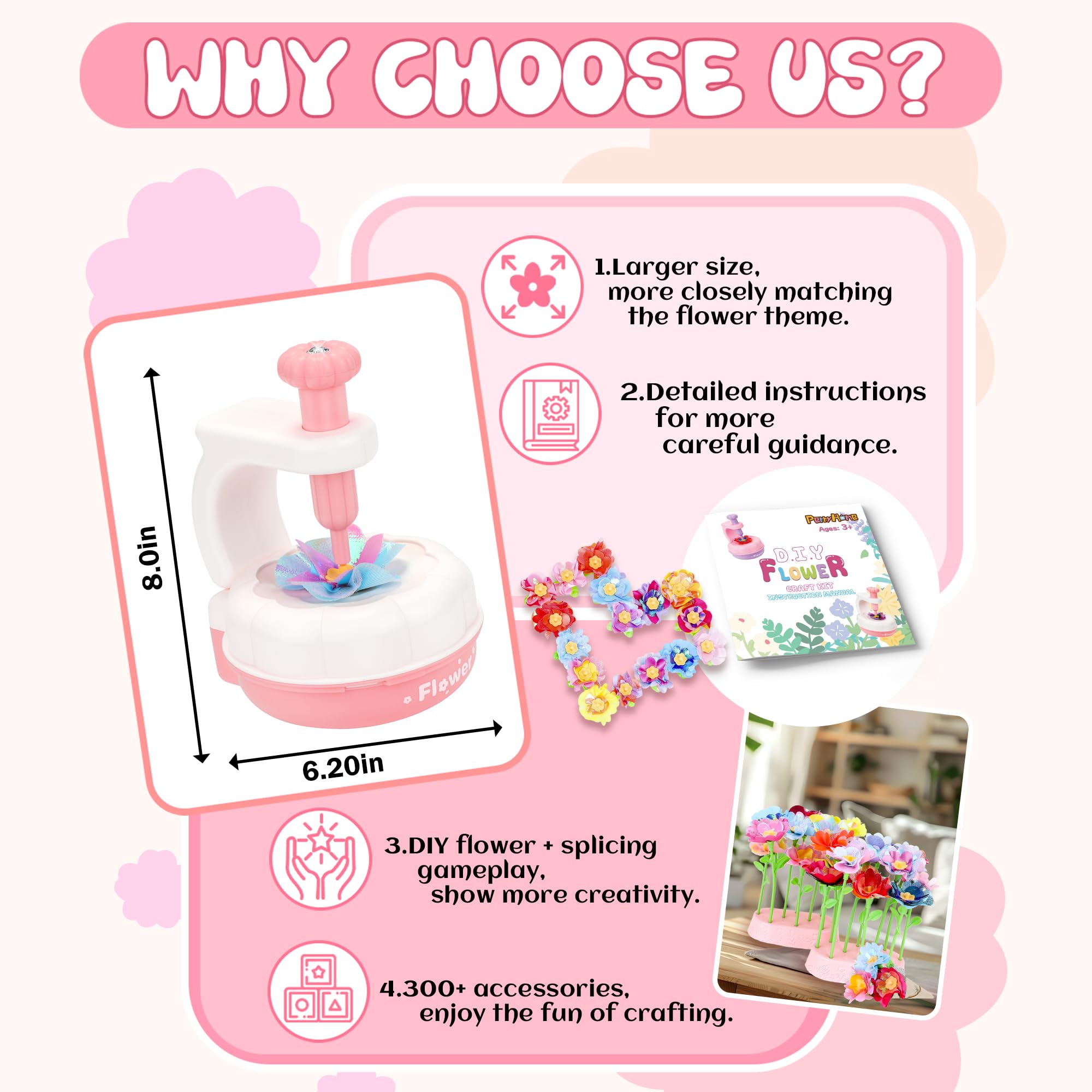 PERRYHOME Wrapping paper and connectors enable ready to gift bouquet designs