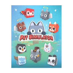 Pet Simulator Sticker Sheet for personalized branding and decoration.
