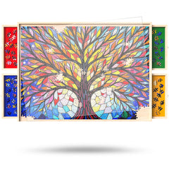 PETAZA puzzle board with rotatable 360-degree wheels for easy repositioning.