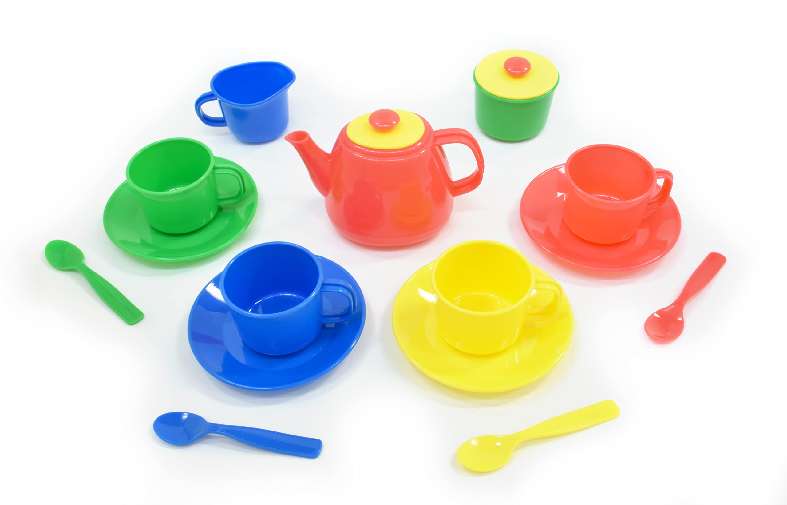 Peterkin tea set creamer and sugar bowl included for authentic pretend tea.