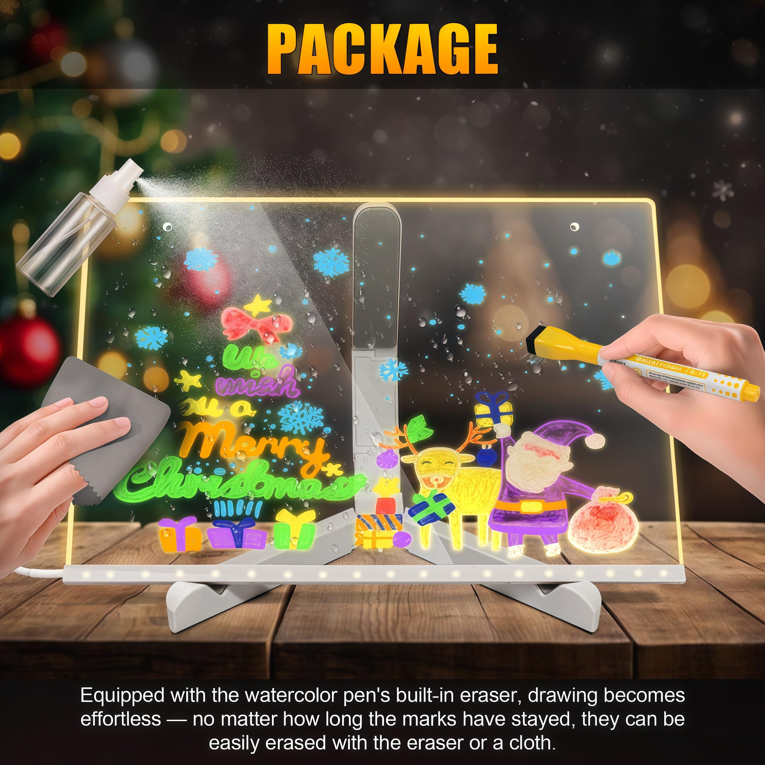 PetPalace LED drawing board cleaning cloth ensuring pristine surfaces.