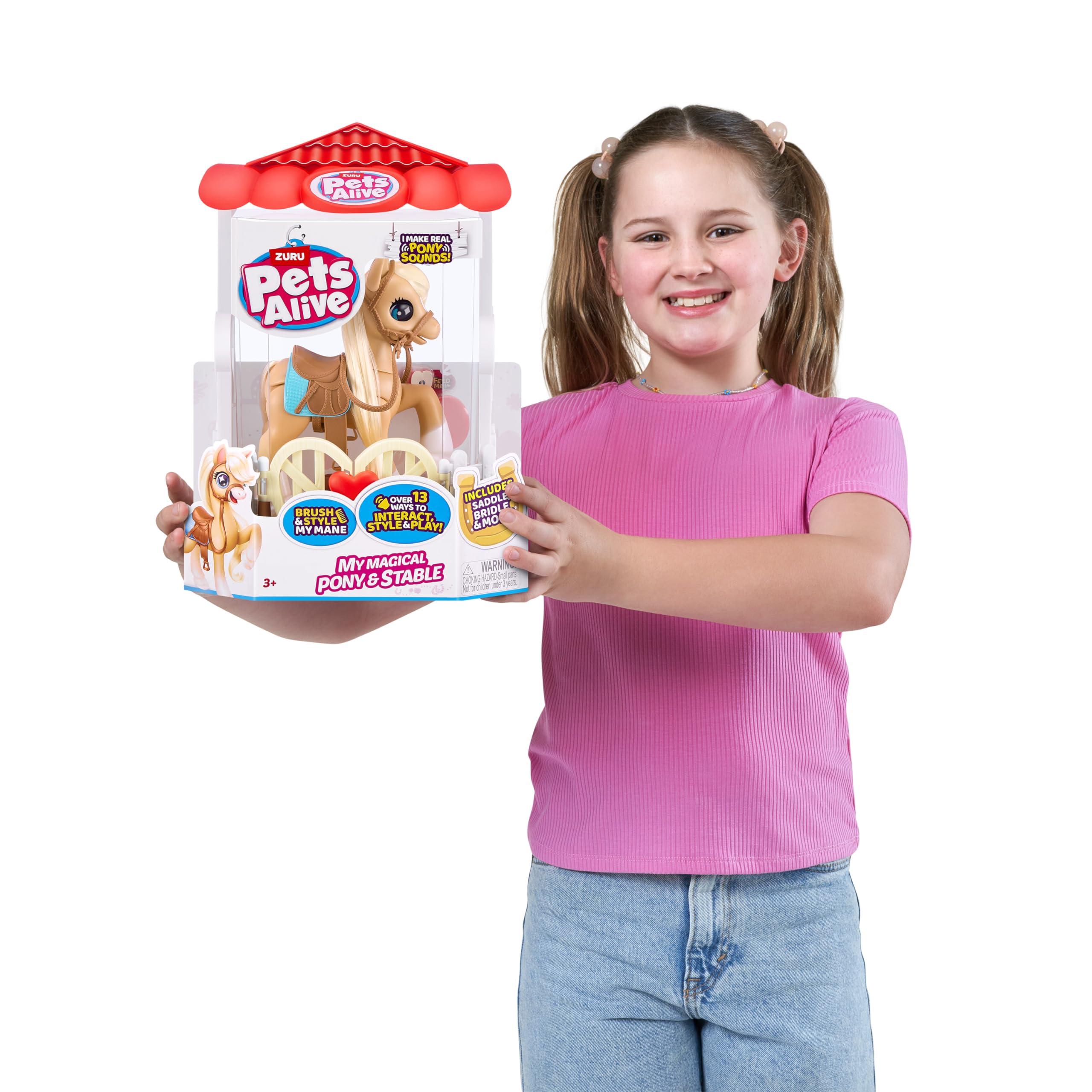 Pets Alive My Magical Pony sounds simulate real pony reactions during playtime.