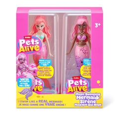 Pets Alive mermaid battery compartment view indicating batteries included and ready use
