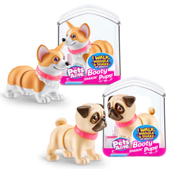 Pets Alive Booty Shakin' Pups walking action for interactive play.