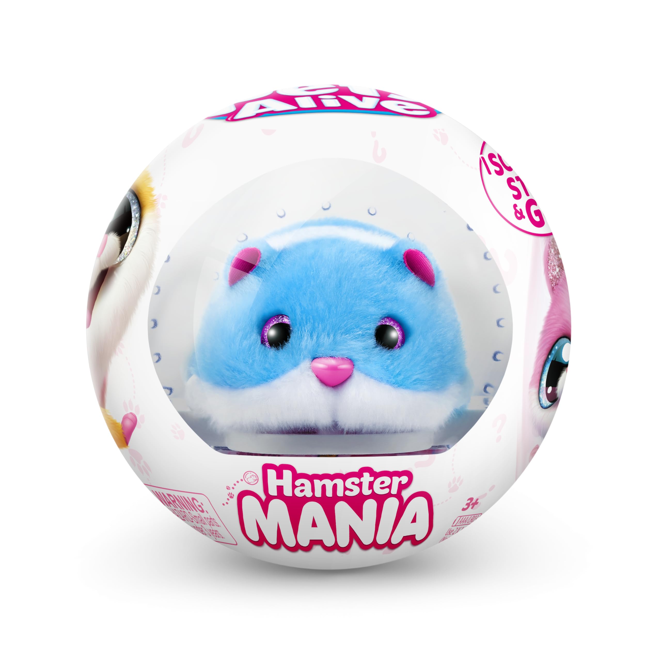 Pets Alive Hamstermania blue hamster sounds close-up, creating engaging sensory cues for kids