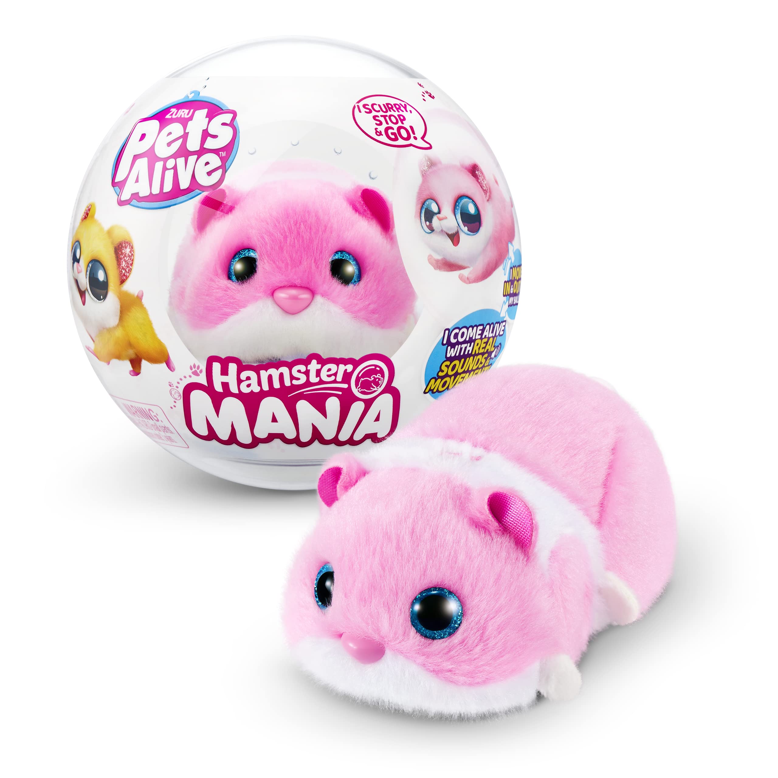 Pets Alive Hamstermania pink ball play for active imagination.