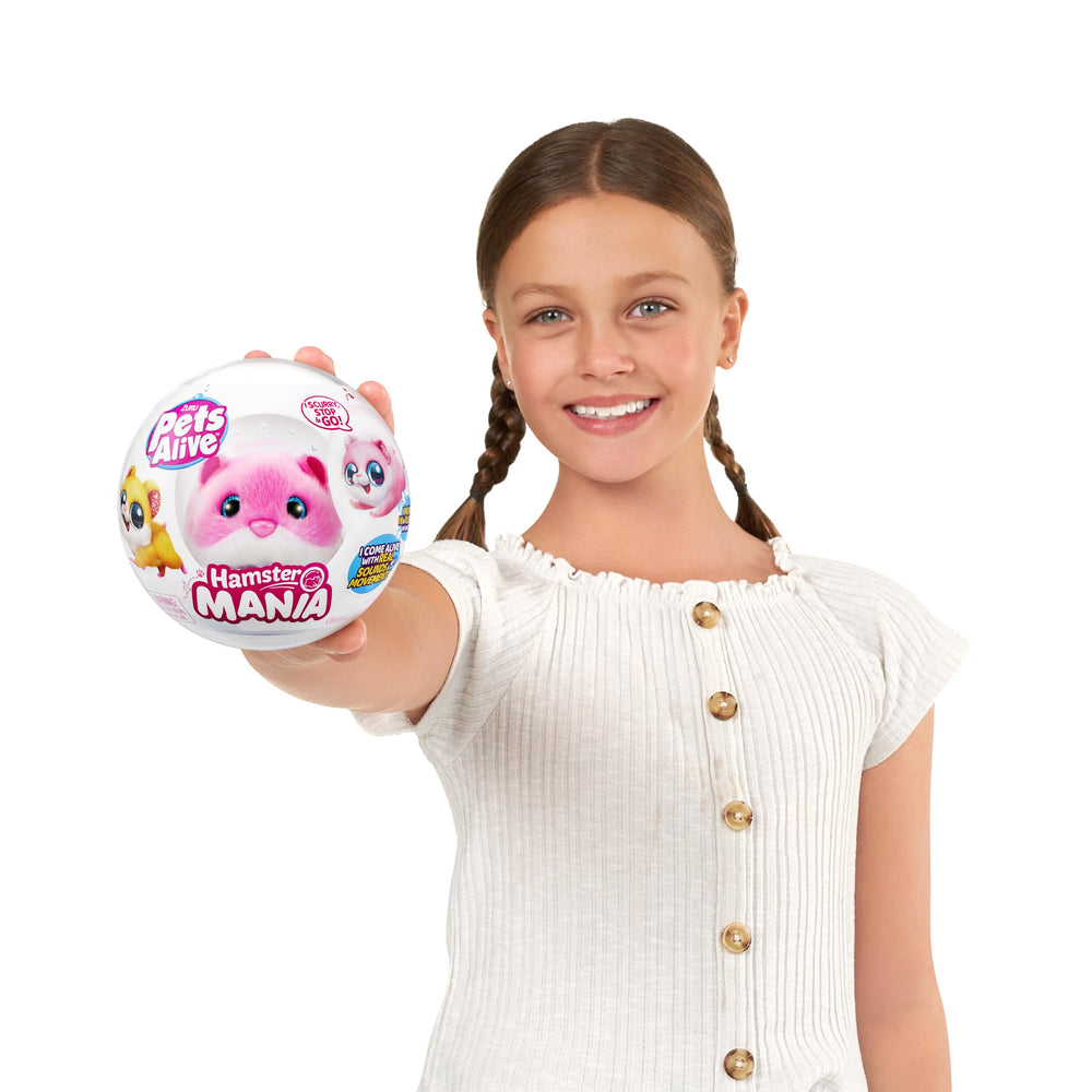 Pets Alive Hamstermania pink unboxing gift moment for kids.