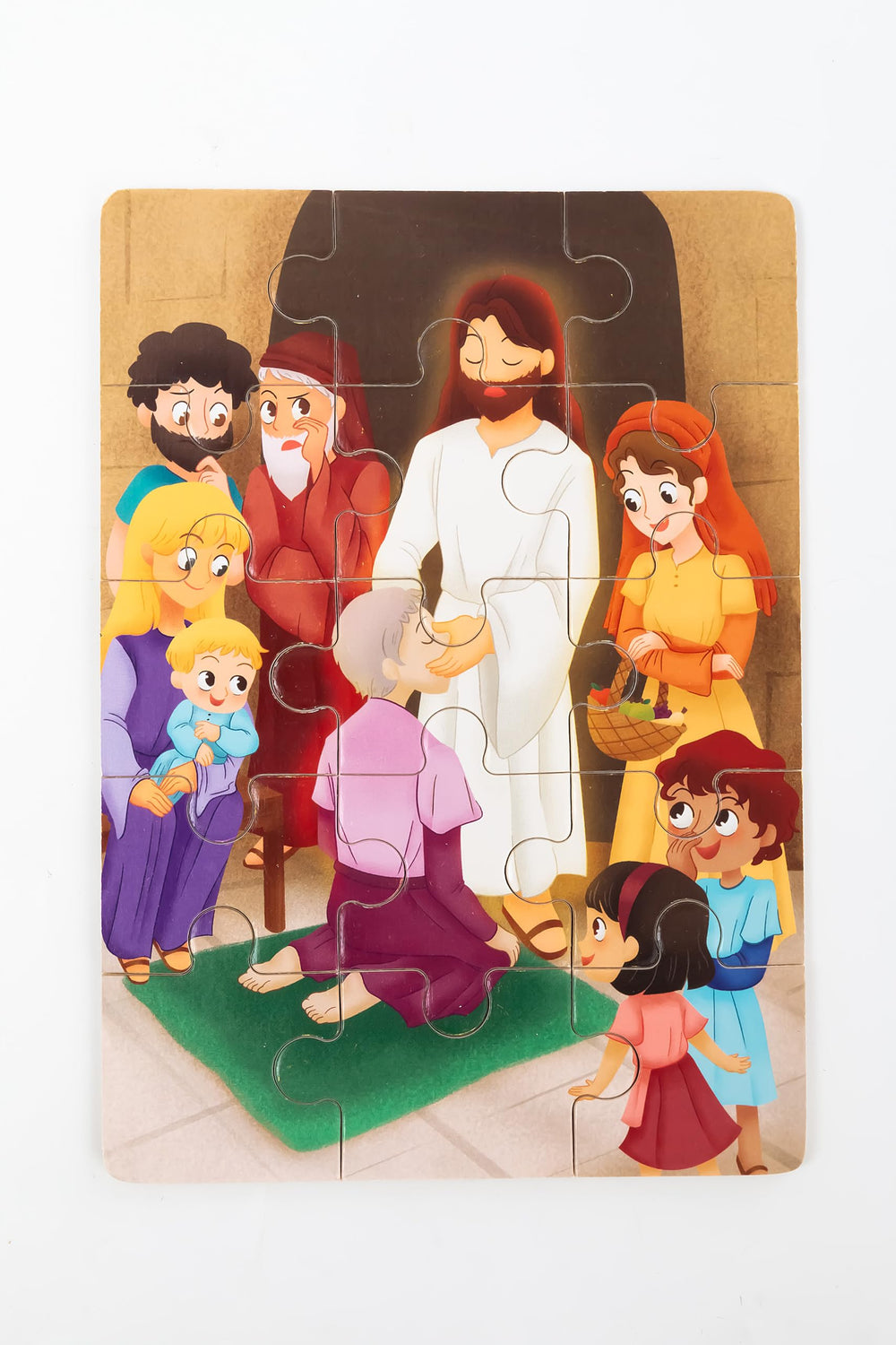 Peyo Pals Bible Puzzles: Colorful pieces invite tactile, hands-on play.