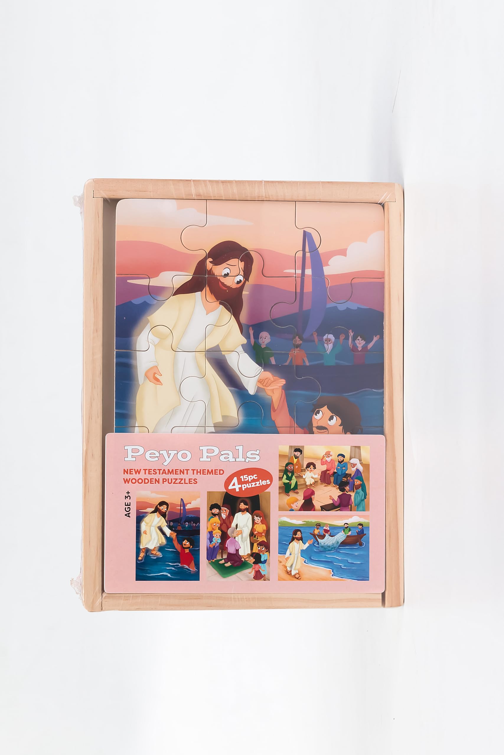 Peyo Pals Bible Puzzles: Jesus Heals the Blind Man encourages empathy.