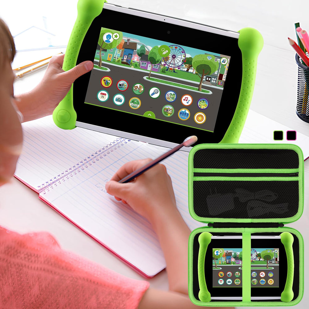 Peyyargo LeapPad Academy case velvet lining detail protects tablet
