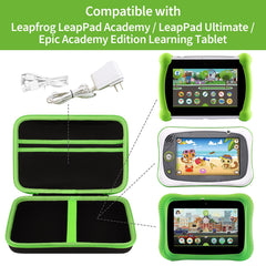 Peyyargo LeapPad storage case top mesh pocket stores cables neatly