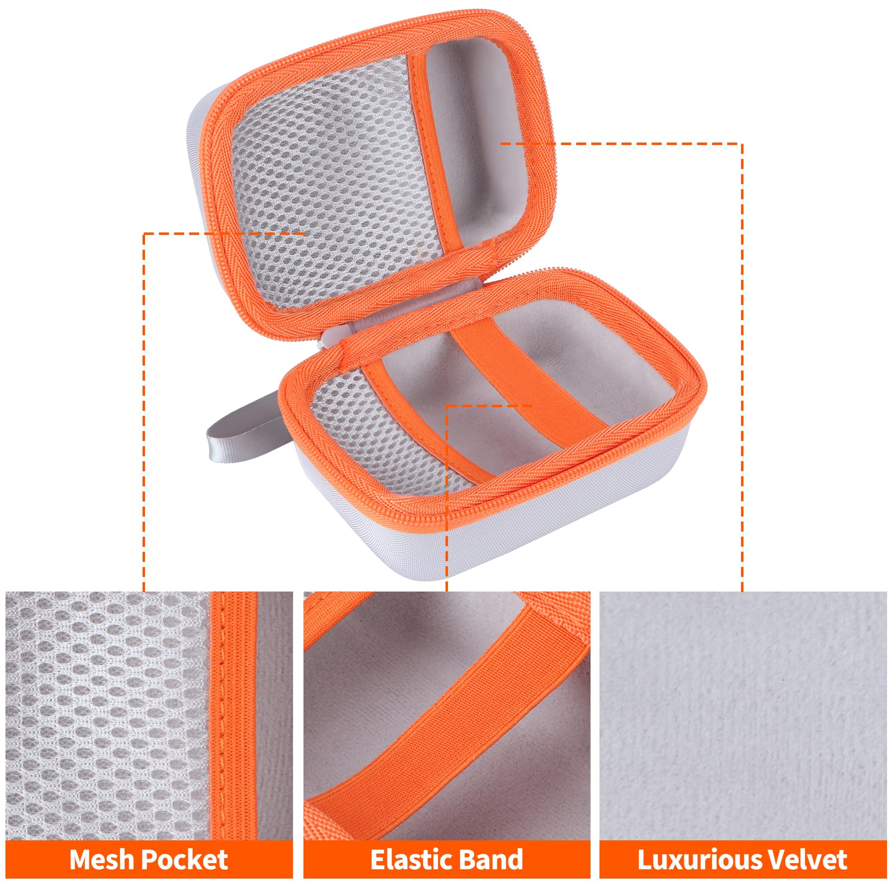 Peyyargo storage case exterior nylon and EVA offer durable splash protection
