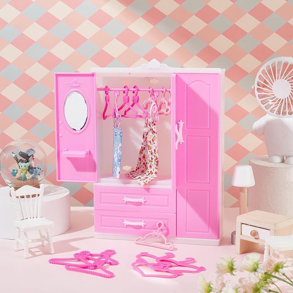 PH PandaHall easy-assembly pink wardrobe saves space in small displays