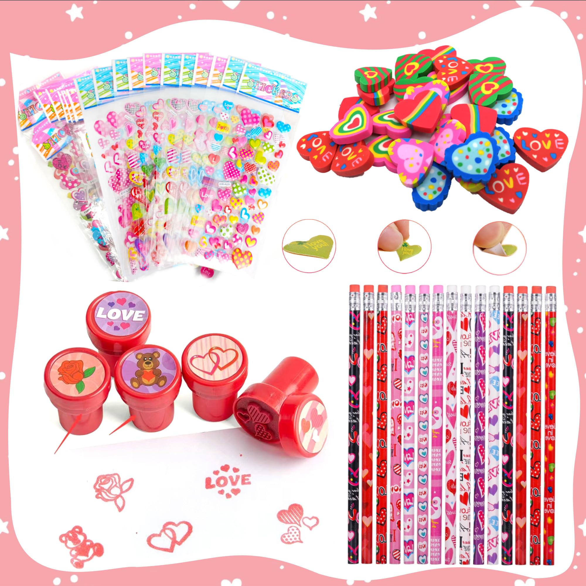 Phaorui Valentine stamps for easy, creative classroom crafts.