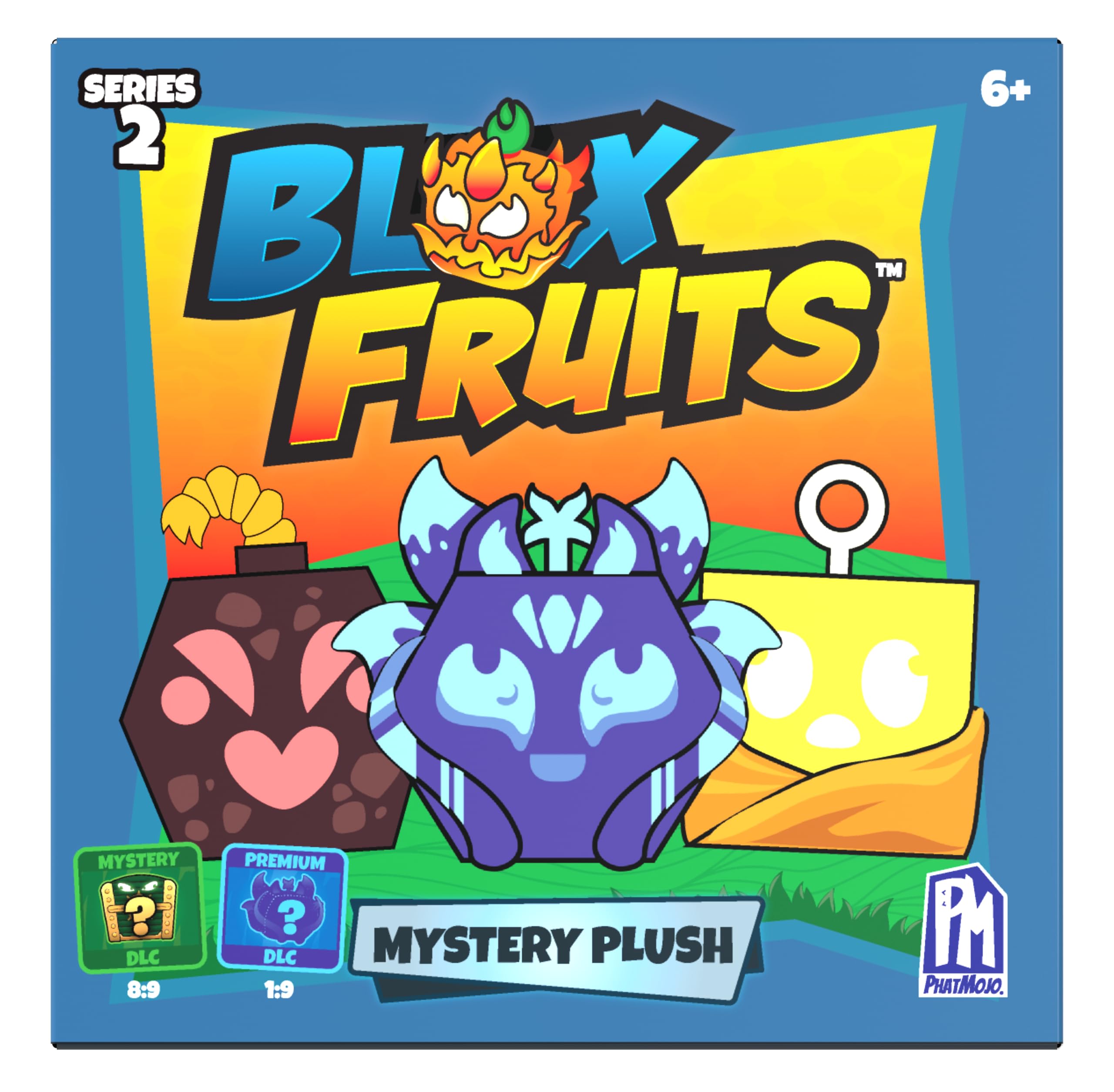 PhatMojo Blox Fruits plush surprise collectible, 4-inch display-ready for fans.
