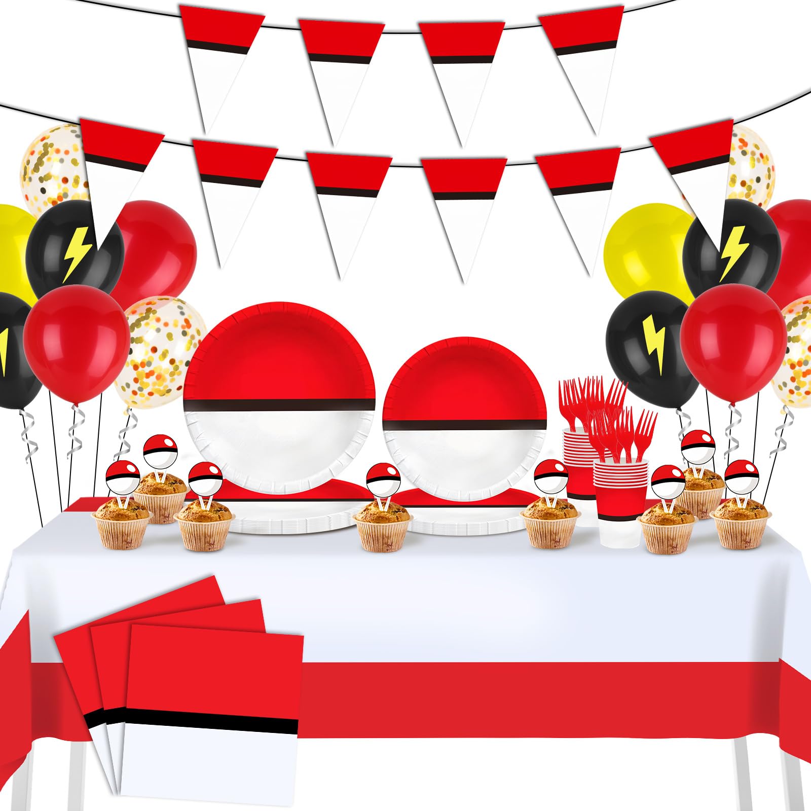 Phiemate cartoon birthday banner adds instant festive backdrop.