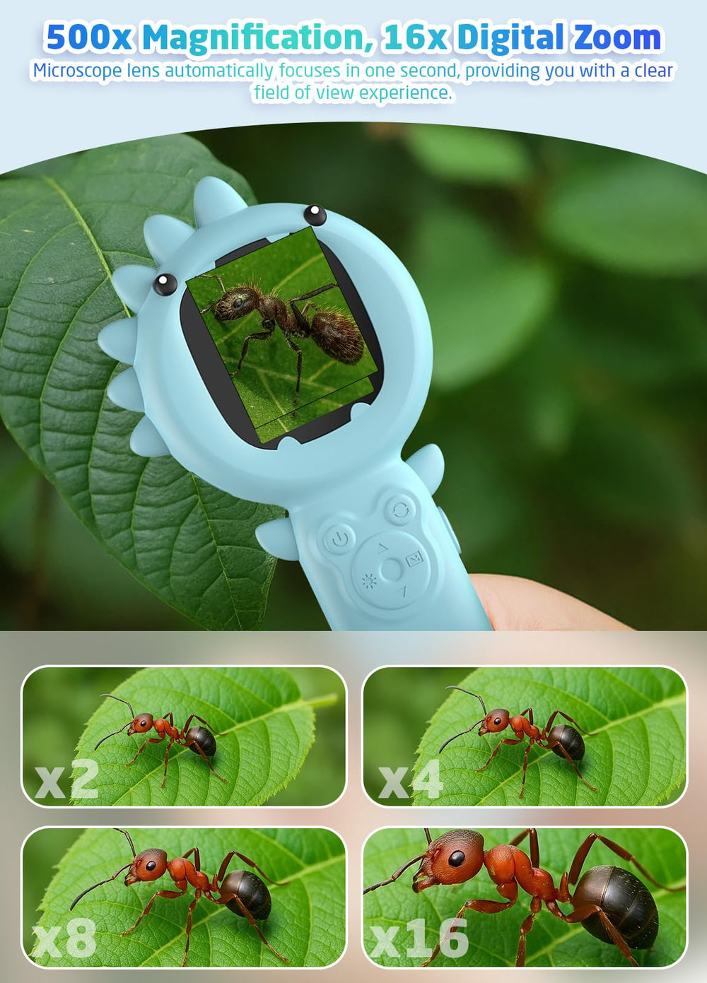 1080P video recording to document observations in real time.