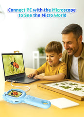 Outdoor science adventure with the PHNIXGAM microscope inspires hands-on learning.